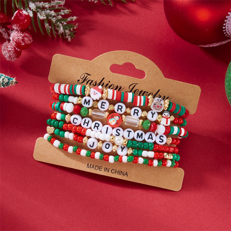 Wholesale Rice Bead Polymer Clay Multilayer Bracelet